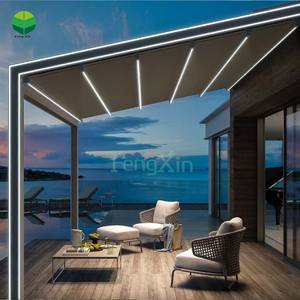 Mái hiên 4x2m 4x3m 5x3M 6x3m kích thước đầy đủ cơ giới mái hiên có thể thu vào PVC pergola Patio Bóng Giá Rẻ Chất liệu vải - Product Image 3