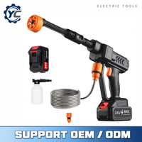 Nettoyeur de voiture professionnel DIY haute pression portable sans fil électrique à batterie lithium 2500 PSI, réservoir 800 ml, buse 1,8 mm