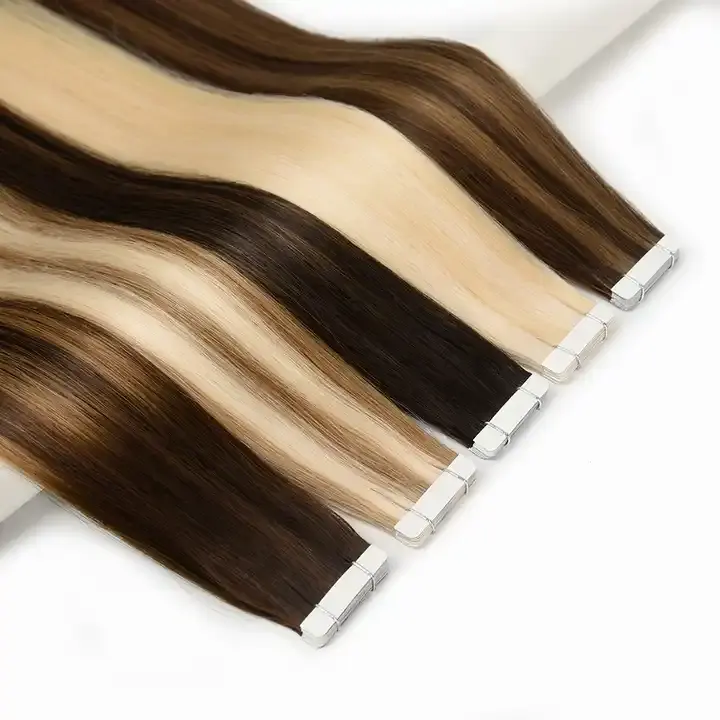 Groothandel 100% Echte Braziliaanse Menselijk Haar Zijde Rechte Tape Ins Virgin Remy Tape In Human Hair Extensions One Pack 40Pcs 100Gram