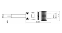 P16F-2A 2P- 9P Kabel typ rückwärts installierter Stecker 250V wasserdichte Metall-Runds teck verbinder