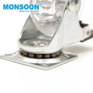 MONSOON 2/3 polegada Móveis rodízio rodas trole substituição bloqueio interno giratória PU roda rodízio móveis para móveis - Product Image 6