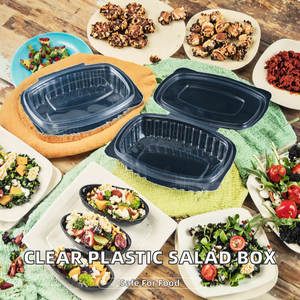 Disposable PET Clear <b>Plastic</b> <b>Containers</b> with Lids <b>Food</b> Grade Salad Boxes for Sandwich Potato Chips & Sugar - Product Image 2