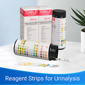 Dirui 14 Chất lượng cao nước tiểu phân tích glucose Ketone máu urinalysis Thuốc thử kiểm tra Strips - Product Image 4