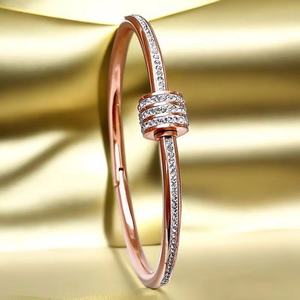 Bracelet femme titane acier europé<span class=keywords><strong>en</strong></span> et américain non-fading bracelet <span class=keywords><strong>en</strong></span> acier inoxydable diamant simple mode tempérament jewe - Product Image 6