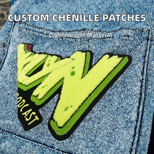 Wholesale Lightweight Chenille Nonwoven Felt Embroidered Resin <b>Iron</b>-On Patches Custom Logo Fashionable Design Accessory Cloth - Product Image 2