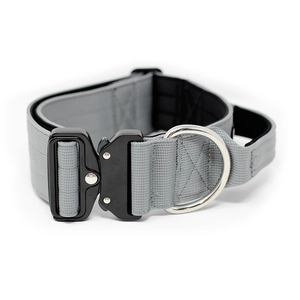 Vente en gros Nylon souple Néoprène Rembourré Robuste Combat Tactique Britannique Grand Chien Collier Nylon avec Poignée - Product Image 4