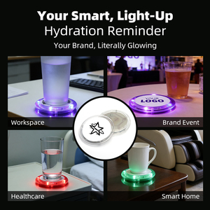 Posavasos LED Inteligentes con Temporizador, Posavasos Luminosos a Pilas para Cócteles, para Clubes, Bares, Bodas y Fiestas - Product Image 2