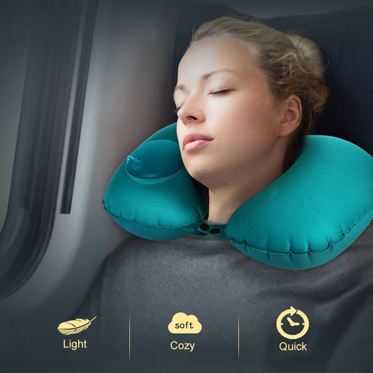 TRAHOO-Oreillers de voyage pour adultes et enfants, oreiller de voyage gonflable pour avion avec