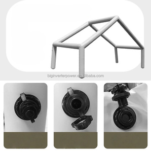 Tente gonflable imperméable et coupe-vent, deux chambres, un salon, double couche Oxford, pour le camping familial par tous les temps - Product Image 5