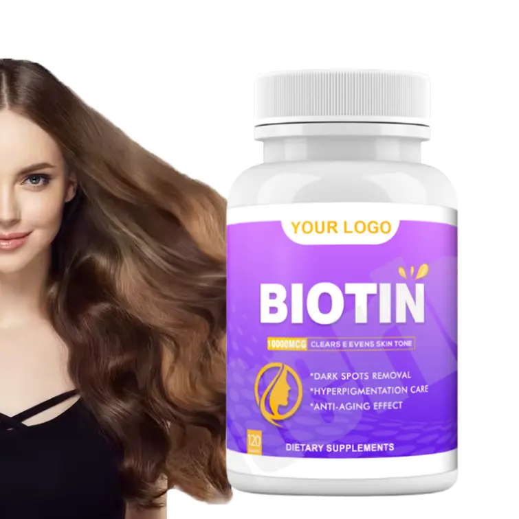 Giá bán buôn bổ sung tinh khiết Biotin Collagen dầu gội Biotin viên nang cho tóc tăng trưởng