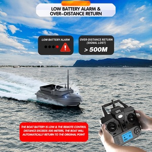 Barco Cebador RC con GPS Comercial V060, 500M, Doble Potencia, Velocidad Fija, Tanque de Cebo de 2kg, <span class=keywords><strong>Lanzador</strong></span> de Cebo para Alimentador de Peces, Sonar Manual - Product Image 5