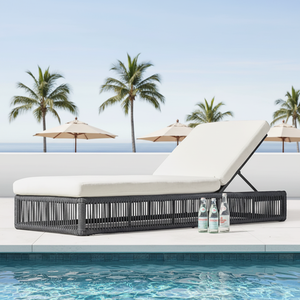 Chaise longue inclinable en corde tressée réglable pour <span class=keywords><strong>jardin</strong></span> extérieur moderne, lit <span class=keywords><strong>de</strong></span> soleil pour piscine, lit <span class=keywords><strong>de</strong></span> jour pour la plage, meubles - Product Image 1