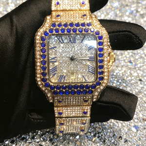Dropshipping Original Custom Luxury Square <b>Watch</b> With Moissanite <b>Diamond</b> <b>Watch</b> Dial And Date Display Analog Mechanical <b>Watch</b> - Product Image 2
