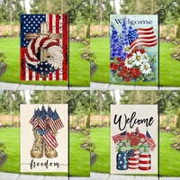 12x18 pouces Double Face Stars Stripes Memorial Yard Garden Flag Thank You Veterans Burlap Party Decorations for Veterans Day