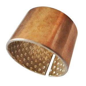 Manchon de coussinets auto-lubrifiants sans huile à bride DIN, en bronze recouvert de PTFE, avec support DU - Product Image 4