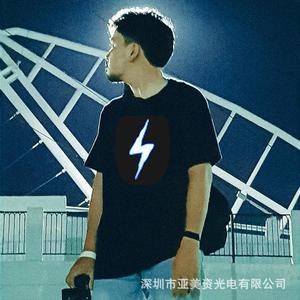 เสื้อยืดเรืองแสง LED Shining Appwear สีดำ สำหรับทุกเพศ เหมาะสำหรับงานเต้นรำ ปาร์ตี้ฮาโลวีน ควบคุมผ่านแอป - Product Image 5