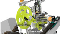 SKILT Alimentador automático Aplicador de salchichas Máquina de etiquetado de vías horizontales Máquina de etiquetado de viales