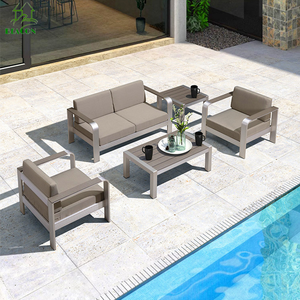 Modern Rustic Furniture Patio Lounge Set <strong>Loveseat</strong> Waterproof Brushed Aluminum Terrace <strong>Garden</strong> Sofa Set <strong>for</strong> Outdoor - Product Image 3