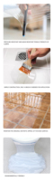 Revêtement acrylique transparent W-05 certifié CE, écologique, haute résistance, sans besoin de casser les carreaux, imperméable, pour cuisine et salle de bain intérieures.