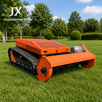 Tondeuse à fléaux automotrice télécommandée sur chenilles CE DD1000 hybride, à batterie et générateur essence, pour la coupe de l'herbe en pente