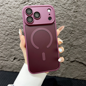 เคสโทรศัพท์แบบใสกึ่งด้าน ป้องกันกล้องเต็มรูปแบบ ผลิตจาก TPU และ PC รองรับการชาร์จแบบแม่เหล็ก ป้องกันรอยขีดข่วน สำหรับ iPhone 18 Pro และ 18 Pro Max - Product Image 1