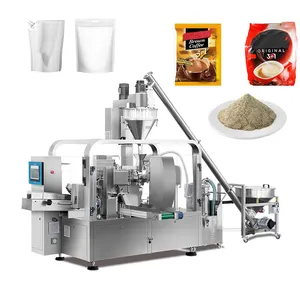 Premade Pouch Bag Automatic Fill Seal Packing Machine For 3 In 1 Ground Instant Coffee Powder