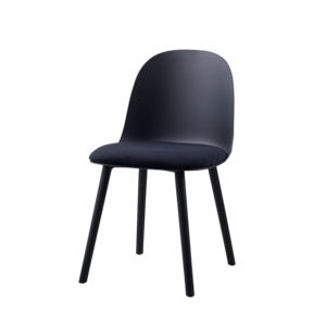 Silla de comedor de plástico con marco de PP negro de alta calidad moderna para el hogar, dormitorio, Hotel, cocina, sala de estar, eventos al aire libre para centros comerciales - Product Image 1