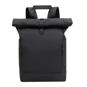 Simple Design Durable Unisex 20-39 L Large Capacity Nylon <b>Roll</b> <b>Top</b> Daypack <b>Waterproof</b> Oxford Laptop <b>Backpack</b> - Product Image 1