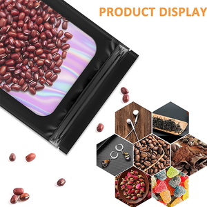 Tùy chỉnh Mini cầu vồng óng ánh ba chiều Mylar <span class=keywords><strong>Ziplock</strong></span> Túi Túi một bên rõ ràng trang sức nhỏ Laminate Hologram bao bì sữa - Product Image 4