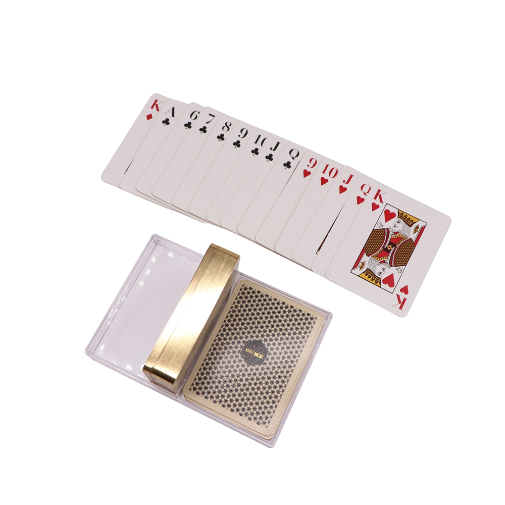 WJPC-казино двусторонняя печать пластиковые игральные карты для покера Пользовательский логотип игральные карты набор