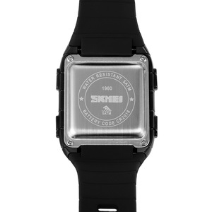 Skmei Digital Sports <b>Watch</b> 50m Water Resistant <b>Rectangular</b> Men's Electronic <b>Watch</b> Outdoor Student Use - Product Image 5