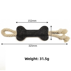 Jouet pour chien en feutre en forme d'os, à mâcher et à grigner, pour nettoyer les dents des chiots - Product Image 6