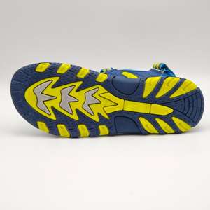 Sandali Estivi per Ragazzi Blu Navy e Gialli - <span class=keywords><strong>Scarpe</strong></span> da Bambino con Velcro, Punta Aperta, Rete Traspirante, <span class=keywords><strong>Suola</strong></span> in EVA Antiscivolo per Esterni - Product Image 5