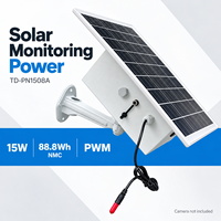 Alimentation solaire extérieure 15W NMC 88.8Wh PWM pour équipement de surveillance DC