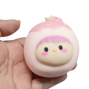 Fancy Squeeze Strawberry Toy TPR <b>Material</b> for Family Stress Relief for Age Range 5 to 14 Years for Adult - Product Image 5