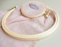 Expédition rapide pas cher couture outils de broderie Flexible 6 "Tension tambour frère Mini bois naturel broderie cerceaux pour Arts artisanat