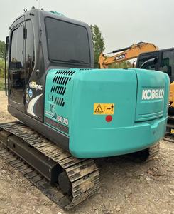 Mini-excavatrice Kobelco SK75 d'occasion, année 2024, 7,5 tonnes, japonaise, faible nombre d'heures, moteur Isuzu, pompe entièrement testée, prête à être expédiée - Product Image 1