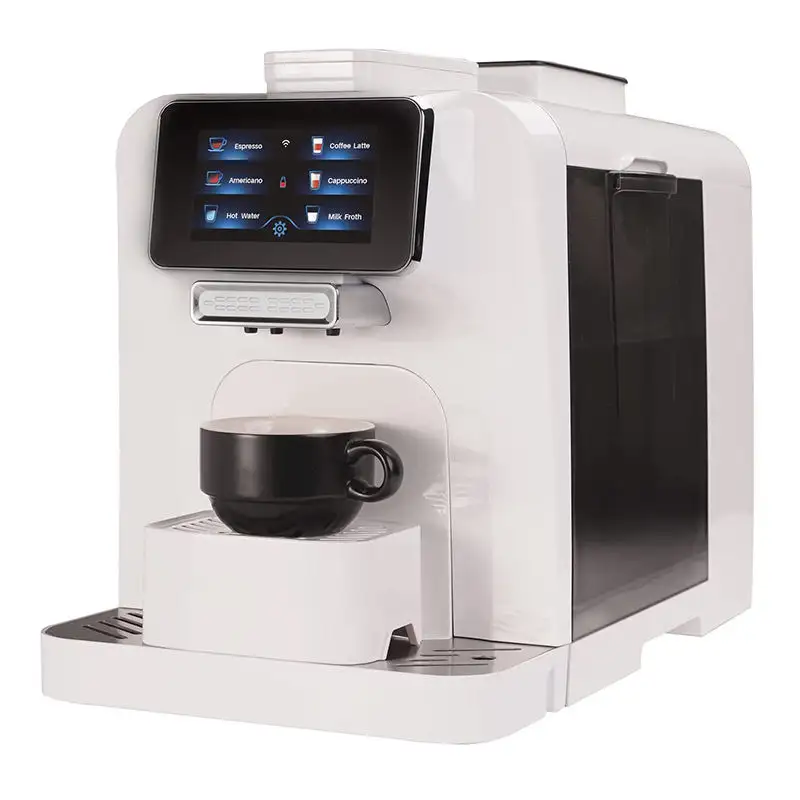 آلة مع شاشة لمس ذكية مع إبريق الحليب المدمج في ثلاجة صغيرة فائقة التلقائي إسبرسو القهوة