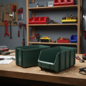 Caja de Almacenamiento de Herramientas Verde, Contenedor Combinado de 30.7x50x19 cm - Product Image 3