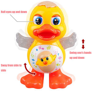 Jouet canard dansant électrique mignon yeux clignotants lumière clignotante Instrument de <span class=keywords><strong>musique</strong></span> pour enfants cadeau drôle dessin animé Animal éducatif - Product Image 4
