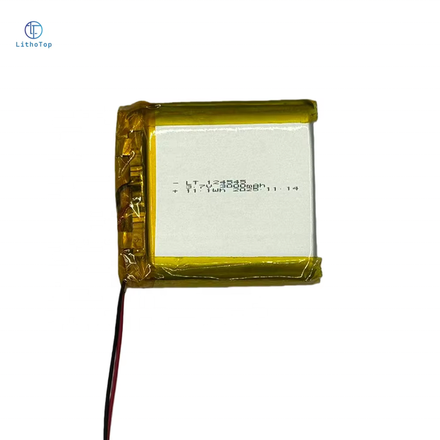 LithoTop ISO9001 Certified Polymer Liquid Lithium Ion Rechargeable Battery 3000mAh 3.7V 124545 for Headset Smart Watch GPS PDA