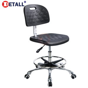 Silla de Costura de Cuero PU, Sillas ESD para Laboratorio y <span class=keywords><strong>Oficina</strong></span> con Ruedas - Product Image 4