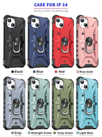 Pour iPhone 14 Pro Rouge Téléphone Cas Magnétique Anneau Support Armure Téléphone Cas pour iPhone 13 12 11 6 7 8 15 Plus Couverture Arrière