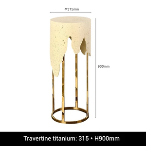 Round <strong>Stone</strong> <strong>Column</strong> <strong>Marble</strong> Home Decoration Living Room Bedroom Floor Display Stand <strong>Natural</strong> Travertine Sculpture Ornaments - Product Image 5