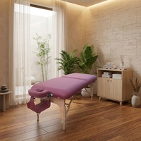 Table de massage professionnelle portable en cuir PU pour salon de beauté, spa, pliable avec repose-tête, pour usage facial en salon ou à domicile