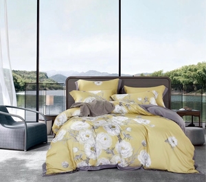 Lenzing Thương Hiệu Tencel Bedding Sets Customized Luxury In Thiết Kế Bedsheet Set Với Mát Handfell - Product Image 1