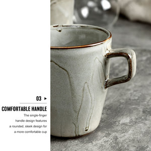 Tasse à café et à thé réutilisables en porcelaine, vaisselle en céramique, vente en gros directement d'usine, 300ml - Product Image 5