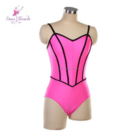 26124 Justaucorps de danse lyrique rose vif avec noir