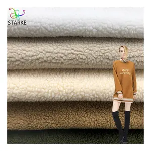 One Side 100% Polyester Sherpa Fleece Fabric China Manufacturer