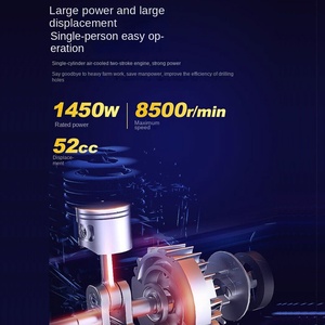 เครื่องเจาะดินแบบใช้น้ำมันเบนซิน FF-WT200 สำหรับเจาะน้ำแข็ง เจาะหลุมปลูกต้นไม้ เจาะเสาเข็ม เจาะดิน ผลิตในจีน - Product Image 1